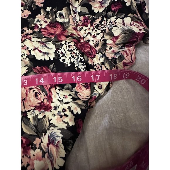 CDC vintage 80s 90s COTTAGECORE FLORAL maxi dress Cross Cross Back - Picture 13 of 14